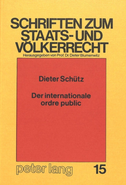 Book cover of: Der internationale ordre public