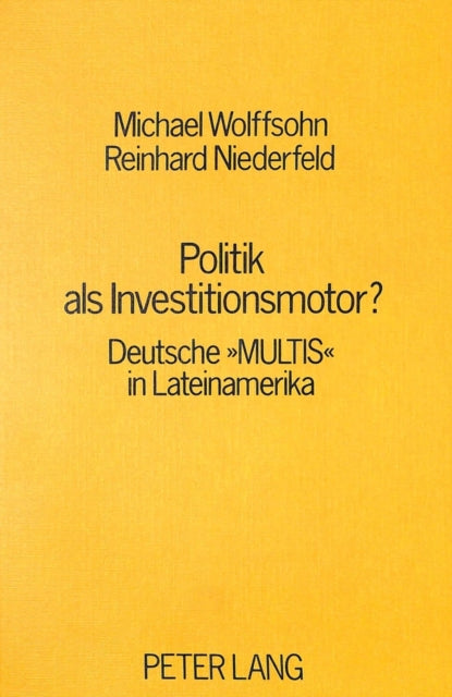 Book cover of: Politik als Investitionsmotor?