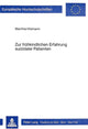 Book cover of: Zur fruehkindlichen Erfahrung suizidaler Patienten