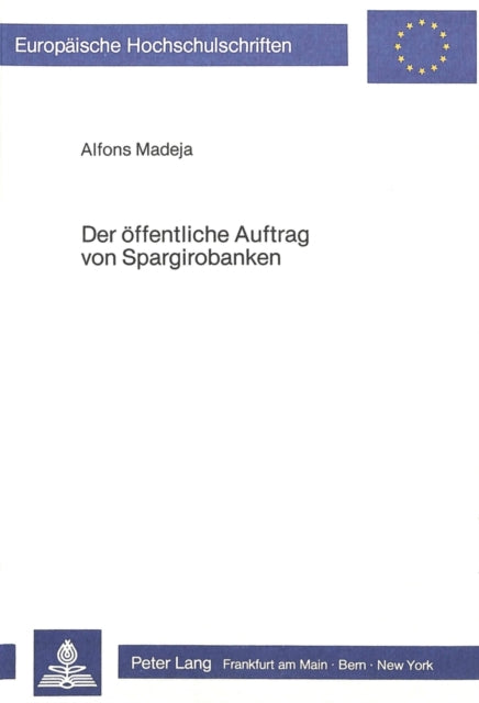 Book cover of: Der oeffentliche Auftrag von Spargirobanken