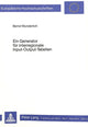 Book cover of: Ein Generator fuer interregionale Input-Output-Tabellen