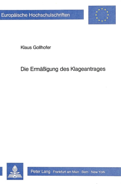 Book cover of: Die Ermaessigung des Klageantrages