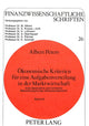 Book cover of: Oekonomische Kriterien fuer eine Aufgabenverteilung in der Marktwirtschaft