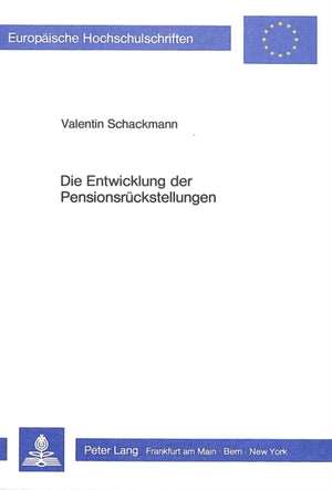 Die Entwicklung der Pensionsrueckstellungen