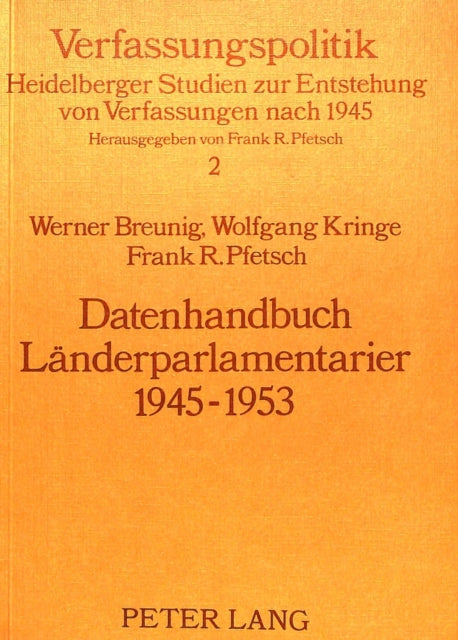 Book cover of: Datenhandbuch Laenderparlamentarier 1945-1953