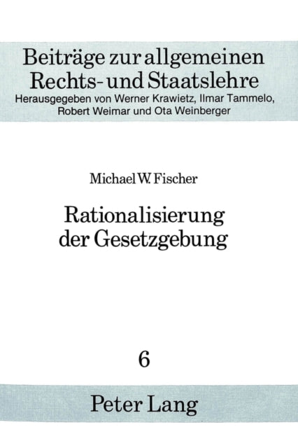 Book cover of: Rationalisierung der Gesetzgebung