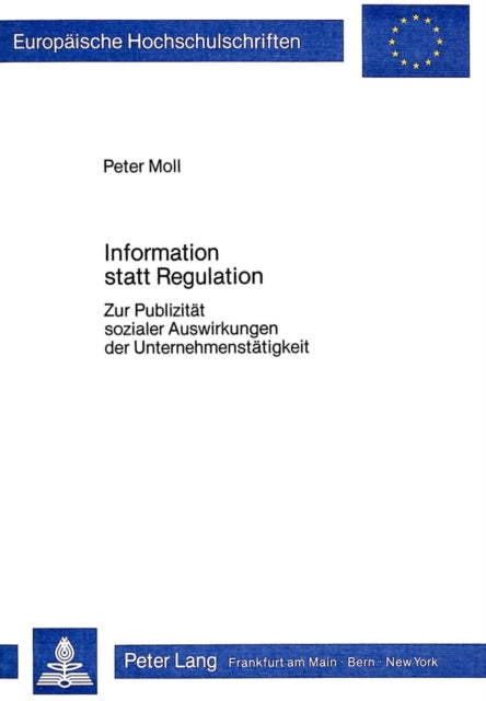 Book cover of: Information statt Regulation