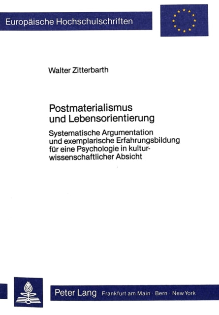 Book cover of: Postmaterialismus und Lebensorientierung