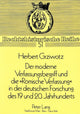Book cover of: Der moderne Verfassungsbegriff und die «Roemische Verfassung» in der deutschen Forschung des 19. und 20. Jahrhunderts
