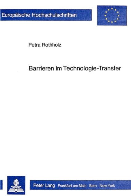 Book cover of: Barrieren im Technologie-Transfer
