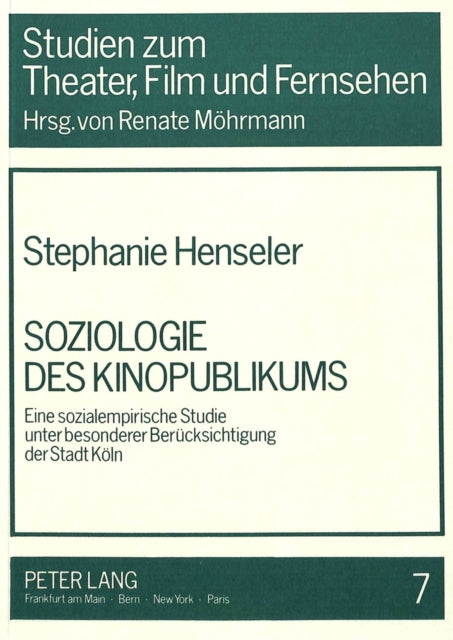Book cover of: Soziologie des Kinopublikums