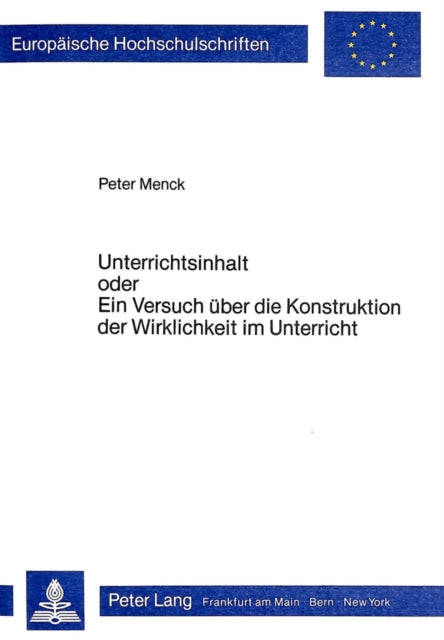 Book cover of: Unterrichtsinhalt- oder