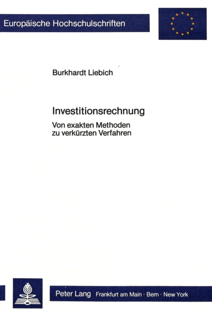 Book cover of: Investitionsrechnung