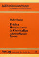Book cover of: Frueher Humanismus in Oberitalien