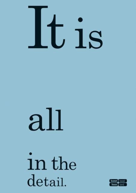 Book cover of: It Is All in the Detail. By: Sabine Schaschl