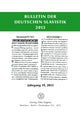 Book cover of: Bulletin Der Deutschen Slavistik. Jahrgang 19, 2013