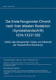 Book cover of: Die Erste Novgoroder Chronik nach ihrer aeltesten Redaktion (Synodalhandschrift) 1016-1333/1352