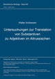 Book cover of: Untersuchungen zur Translation von Substantiven zu Adjektiven im Altrussischen