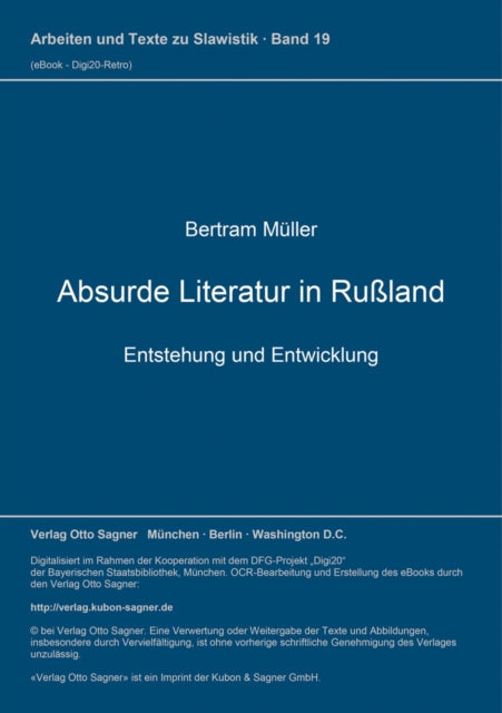 Book cover of: Absurde Literatur in Ruland. By: Bertram Müller
