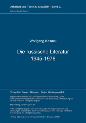 Die russische Literatur 1945-1976