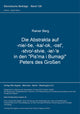 Book cover of: Die Abstrakta auf -nie/-tie, -ka/-ok, -ost', -stvo/-stvie, -ie/-'e in den "Pis'ma i Bumagi" Peters des Groen