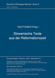 Book cover of: Slowenische Texte aus der Reformationszeit