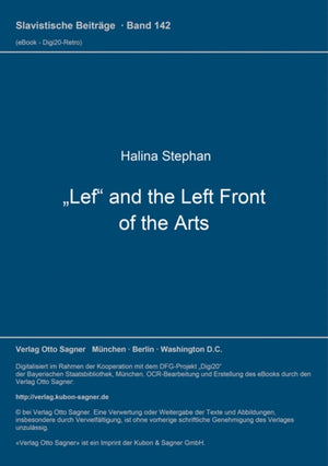 Lef and the Left Front of the Arts