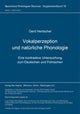 Book cover of: Vokalperzeption und natuerliche Phonologie