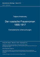 Book cover of: Der russische Frauenroman 1890-1917