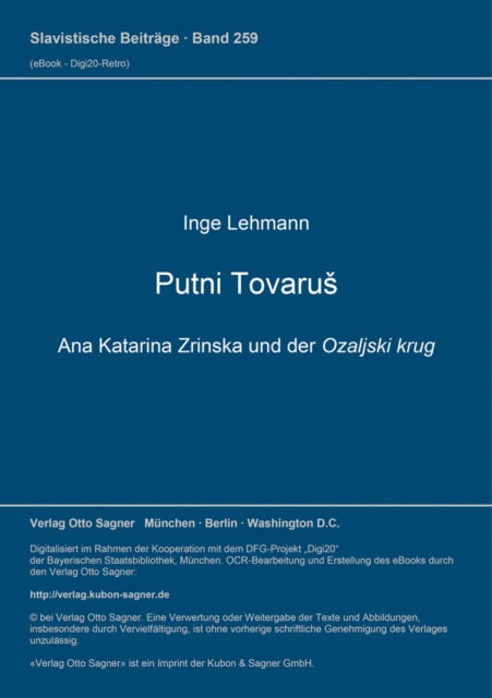 Book cover of: Putni tovarus. Ana Katarina Zrinska und der Ozaljski krug