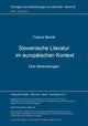 Book cover of: Slowenische Literatur im europaeischen Kontext