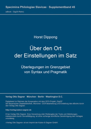 Ueber den Ort der Einstellungen im Satz