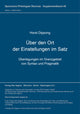 Book cover of: Ueber den Ort der Einstellungen im Satz