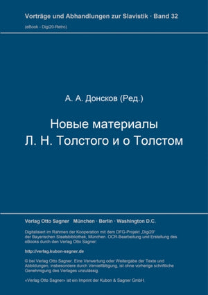 Novye materialy L. N. Tolstogo i o Tolstom