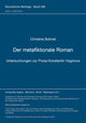 Book cover of: Der metafiktionale Roman