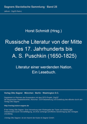 Russische Literatur von der Mitte des 17. Jahrhunderts bis A. S. Puschkin (1650-1825)