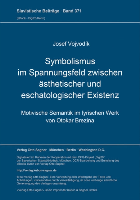 Book cover of: Symbolismus im Spannungsfeld zwischen aesthetischer und eschatologischer Existenz