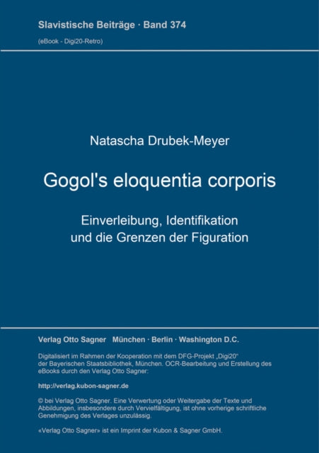 Book cover of: Gogol's eloquentia corporis