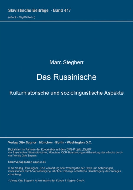 Book cover of: Das Russinische