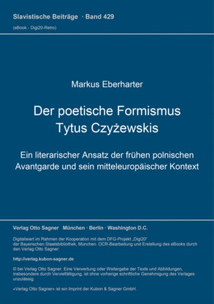 Der poetische Formismus Tytus Czyzewskis