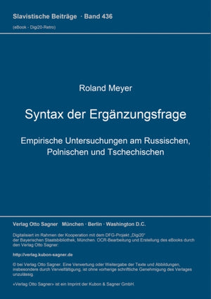 Syntax der Ergaenzungsfrage