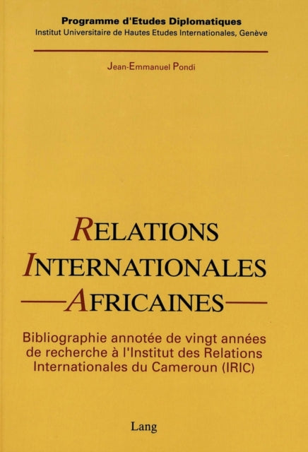 Book cover of: Relations internationales africaines