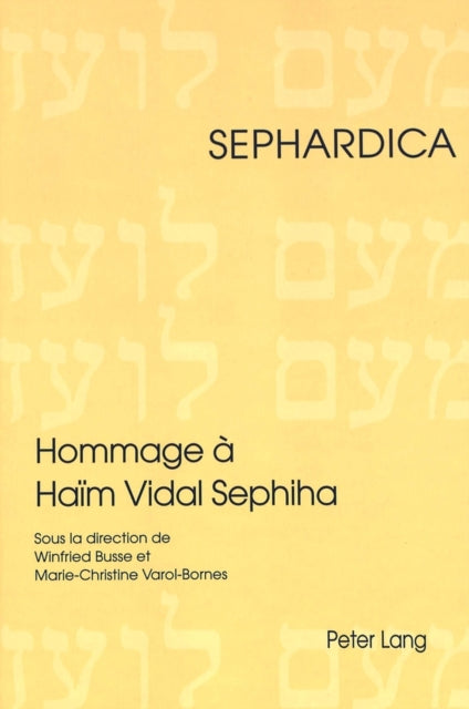 Book cover of: Hommage a Haim Vidal Sephiha