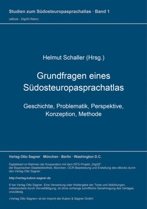 Grundfragen eines Suedosteuropasprachatlas