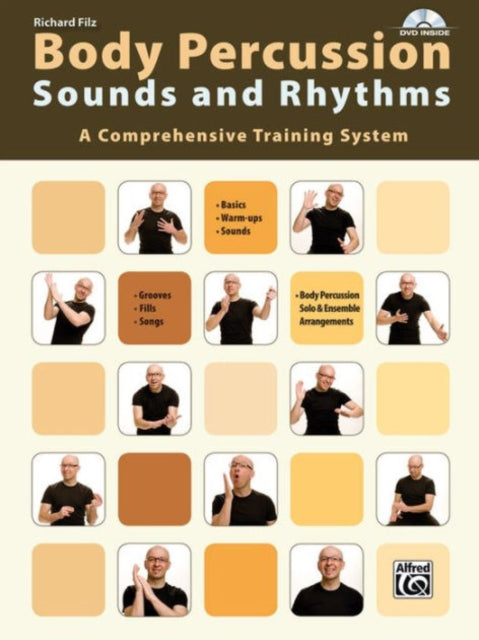 Book cover of: BODY PERCUSSION SOUNDS AND RHYTHMS. By: Richard Filz