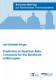 Book cover of: Prediction of Reaction Rate Constants for the Synthesis of Microgels
