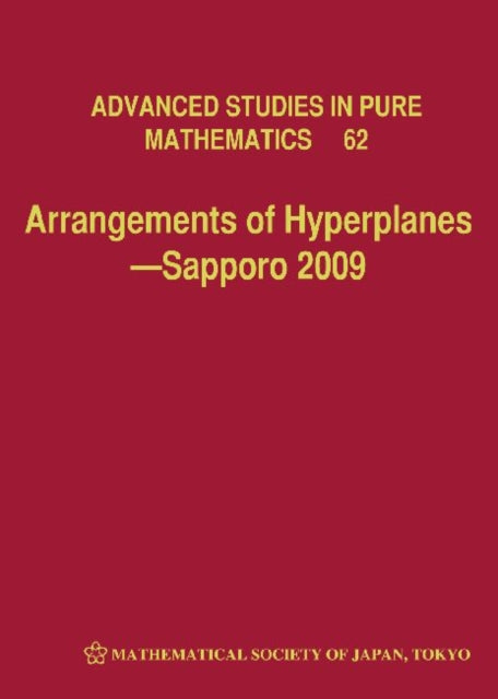 Book cover of: Arrangements Of Hyperplanes - Sapporo 2009. By: Hiroaki Terao