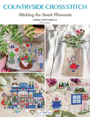Countryside Cross Stitch, Beautiful Country House with Animals, Plants and Flowers