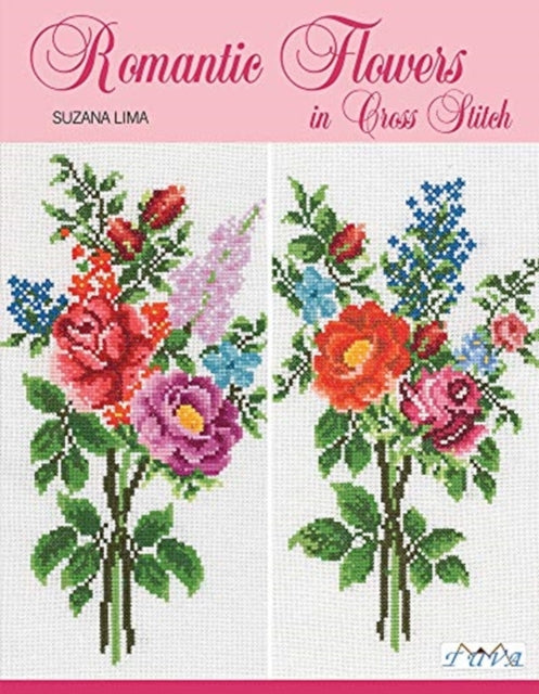 Book cover of: Romantic Flowers in Cross Stitch. By: Suzana Lima