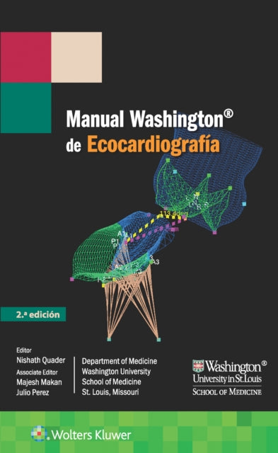 Book cover of: Manual Washington de Ecocardiografia. By: Nishath Quader M.D.